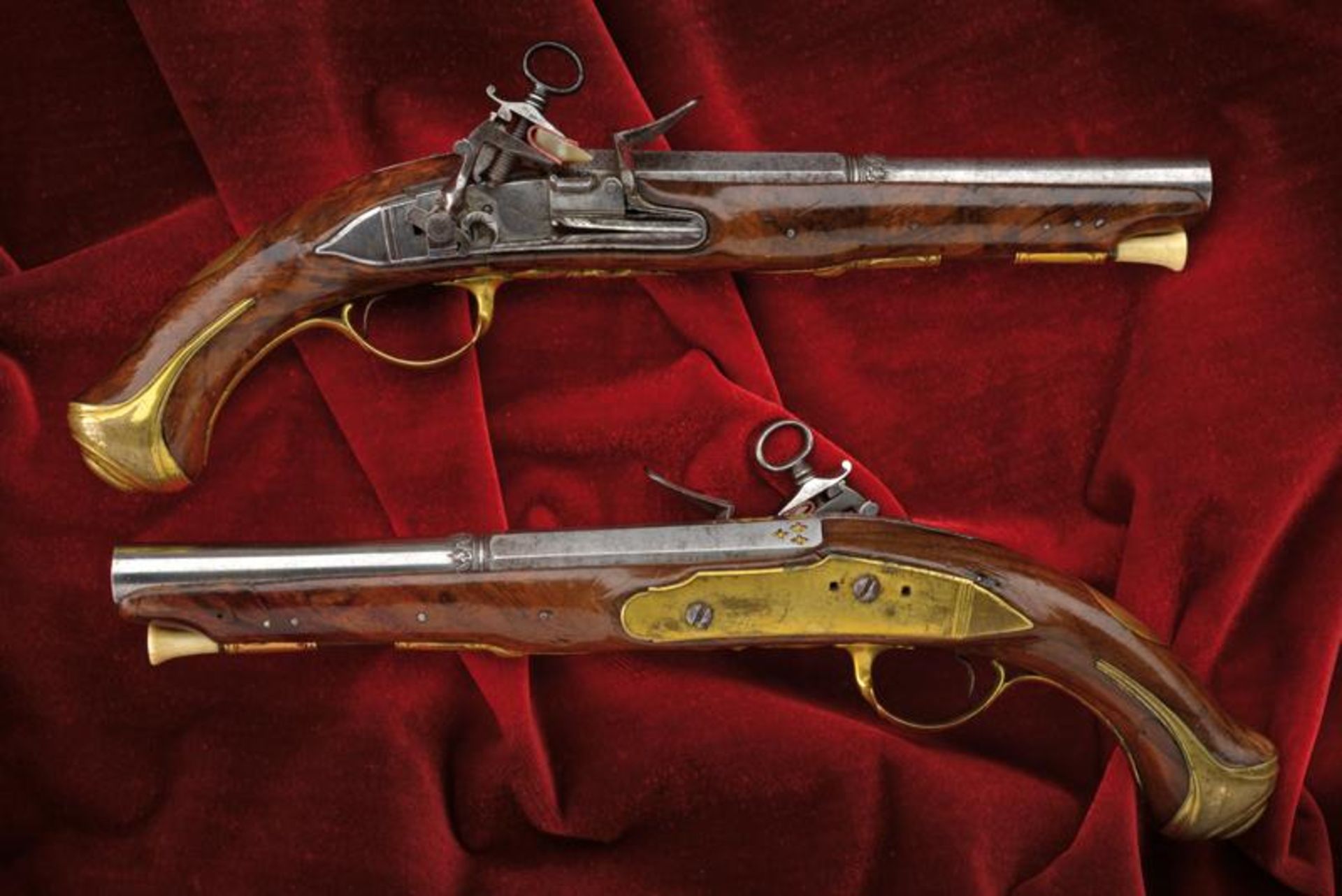 A pair of officer's pistols by Francesco Venriloni