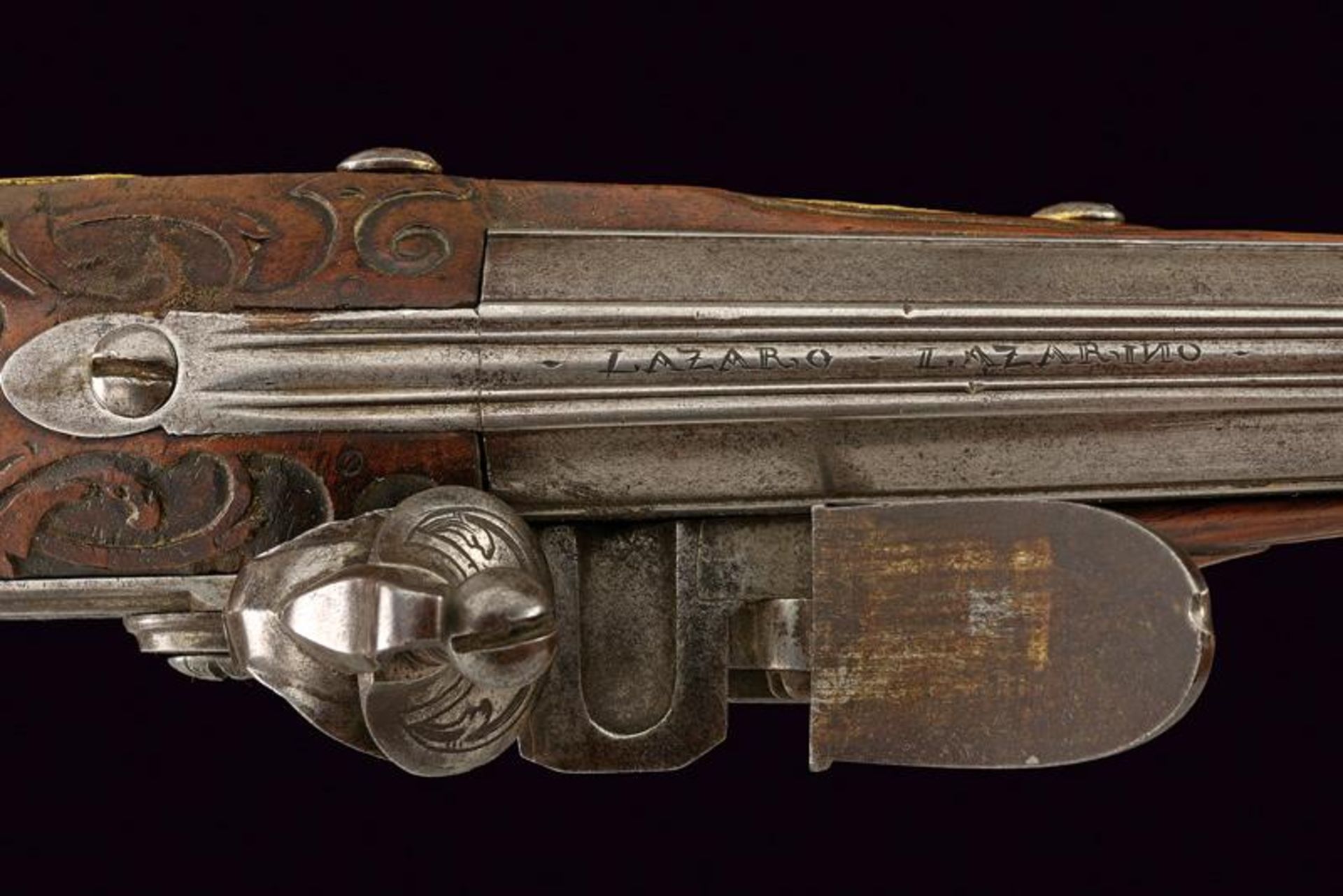 A beautiful pair of flintlock holster pistols - Image 4 of 6