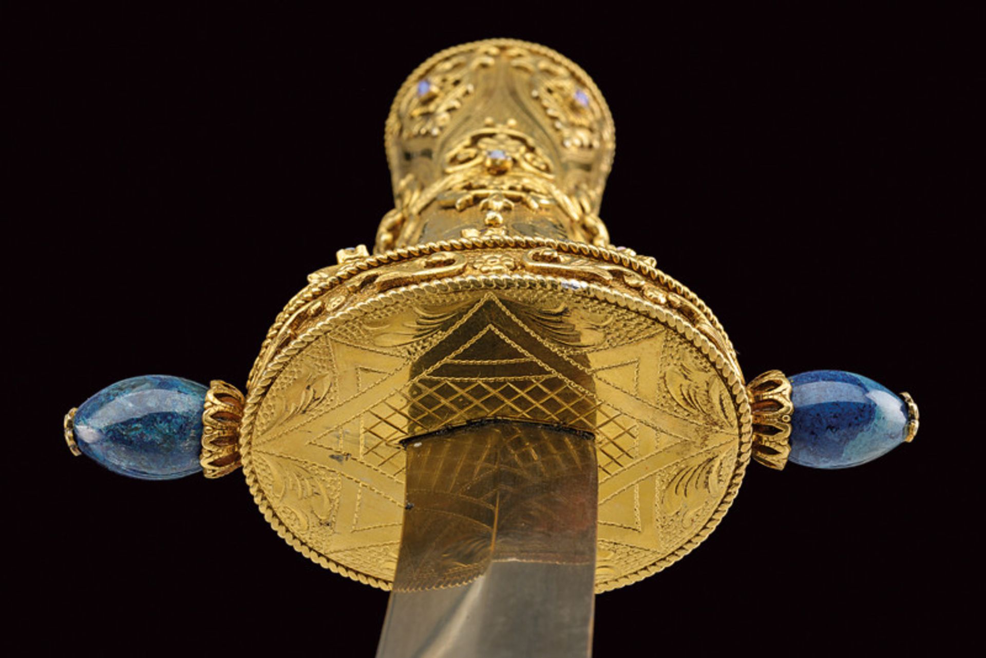 A silver gilded and enameled mounted dagger - Image 3 of 10