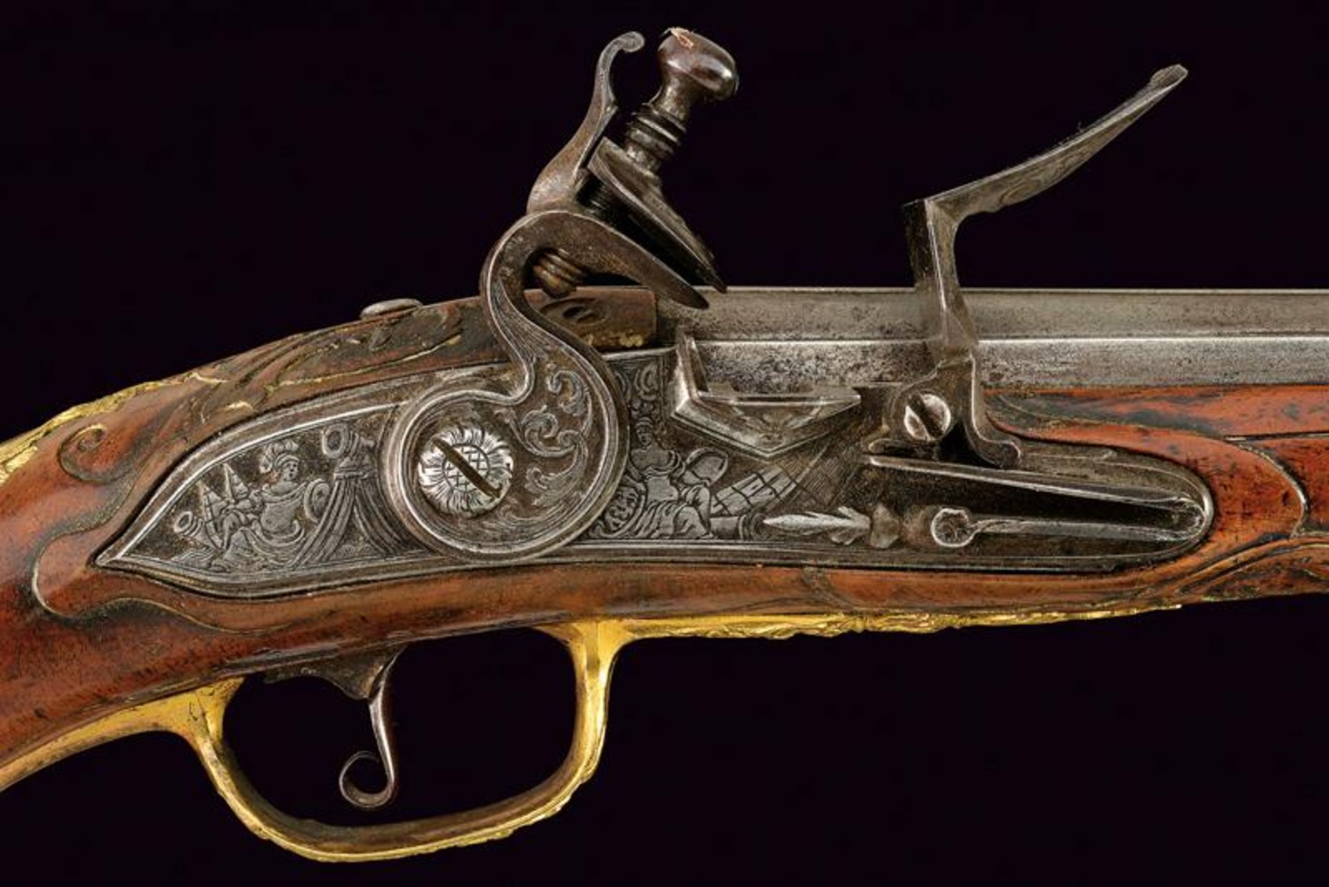 A beautiful pair of flintlock holster pistols - Image 6 of 6