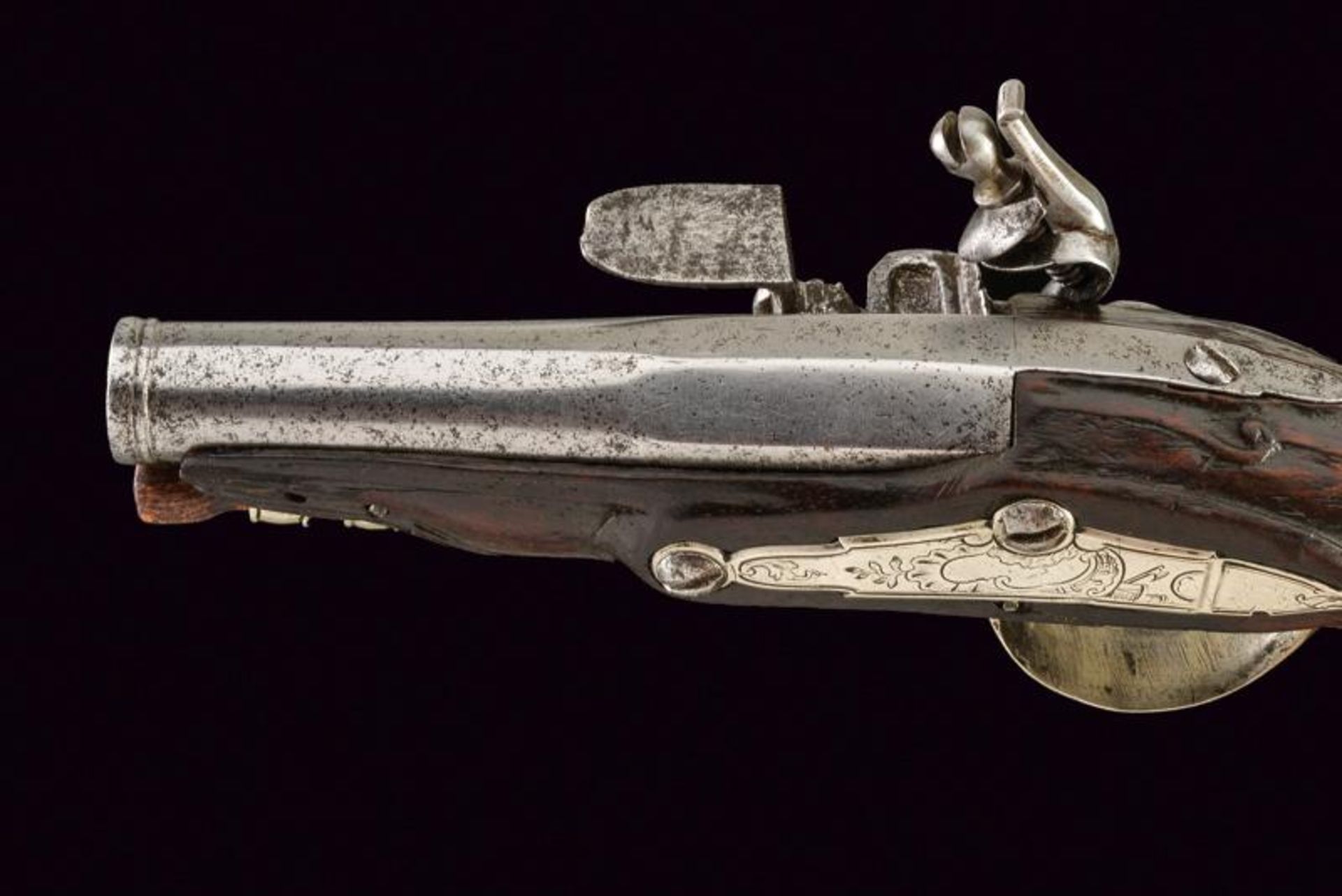 A silver mounted flintlock traveling pistol - Image 2 of 3