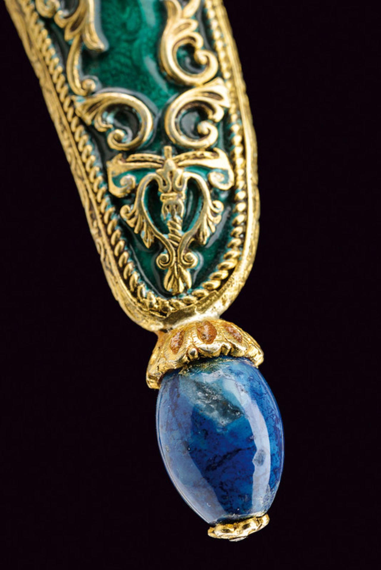 A silver gilded and enameled mounted dagger - Image 7 of 10