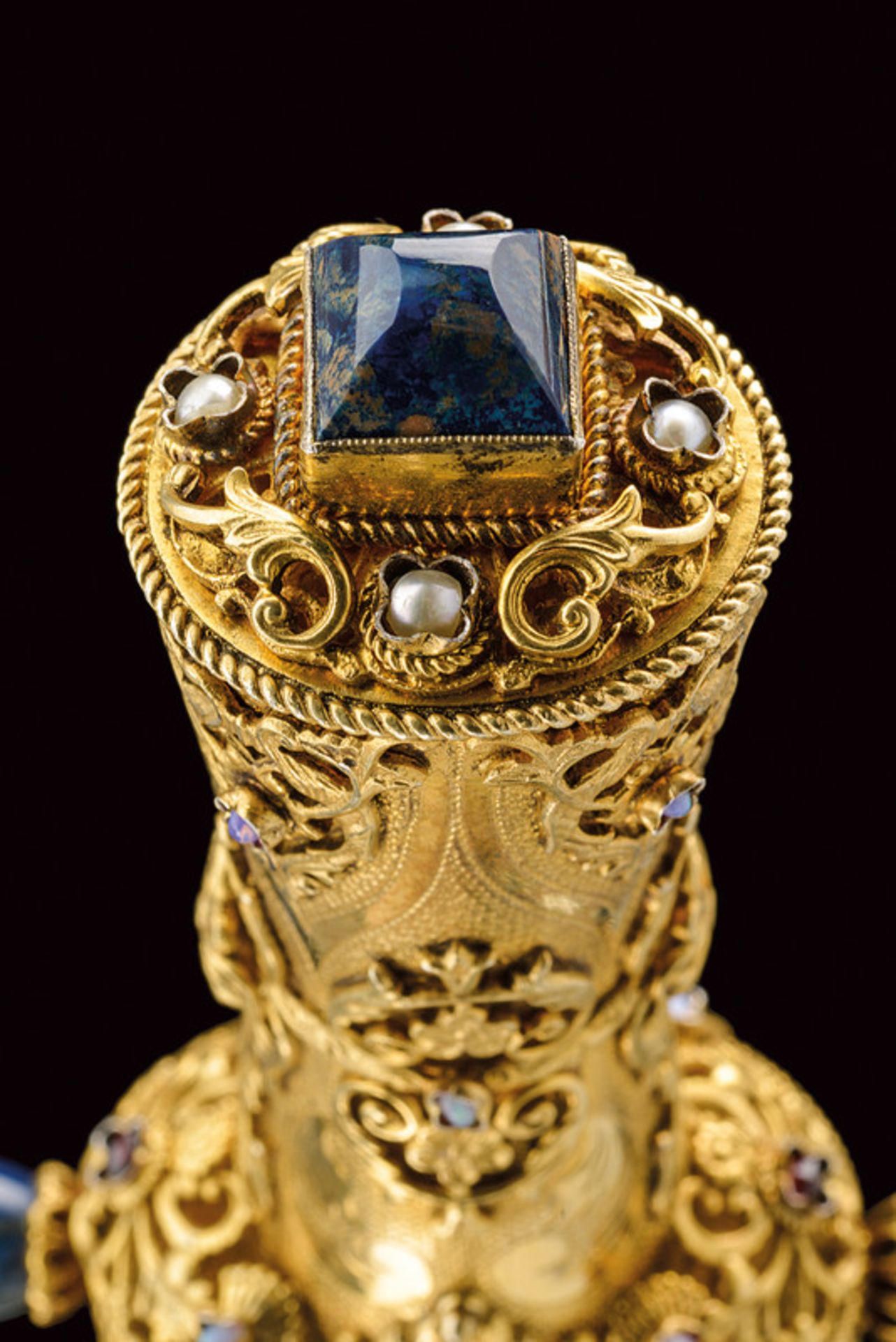 A silver gilded and enameled mounted dagger - Image 5 of 10