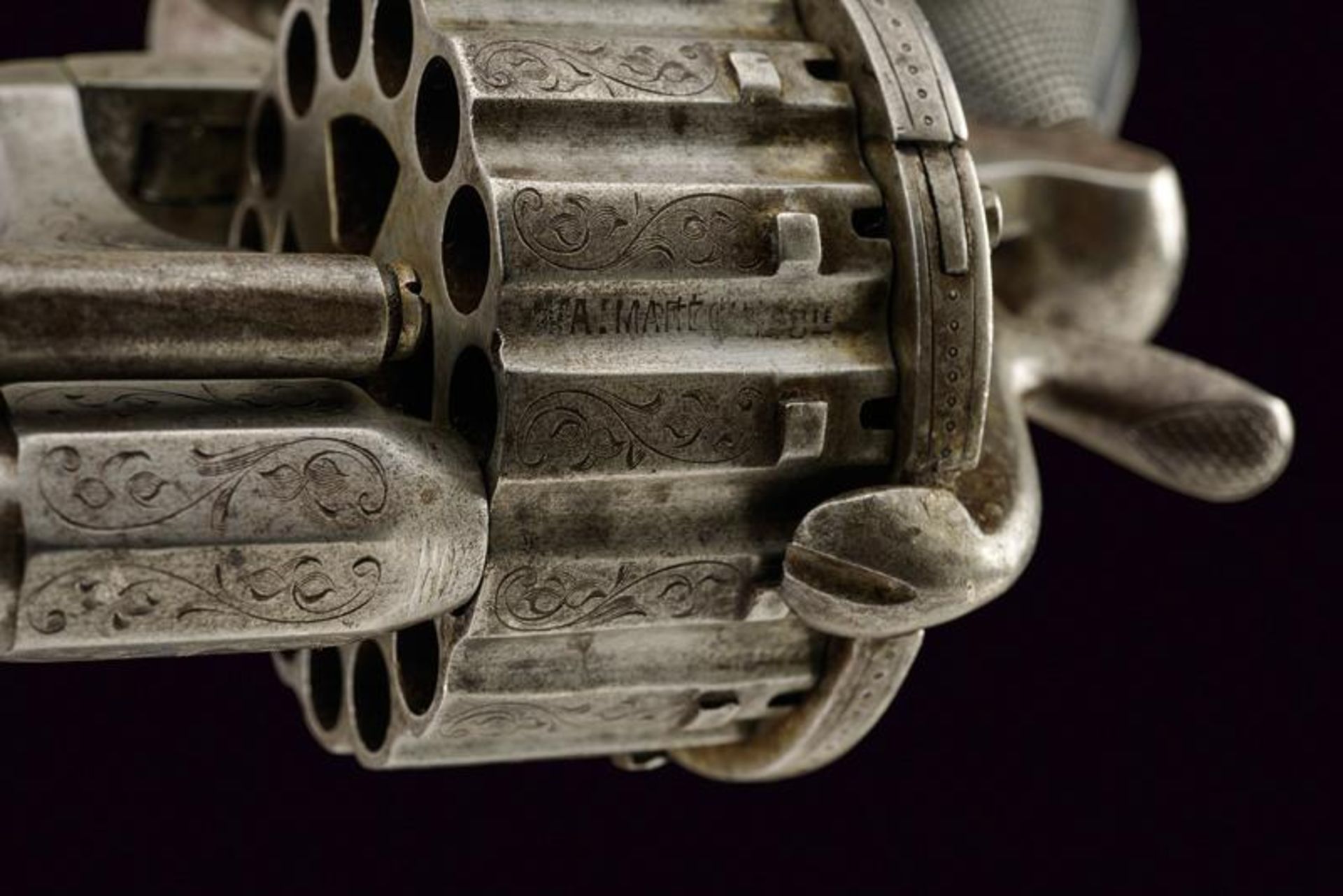 A rare 15 shot pin-fire revolver - Image 4 of 5