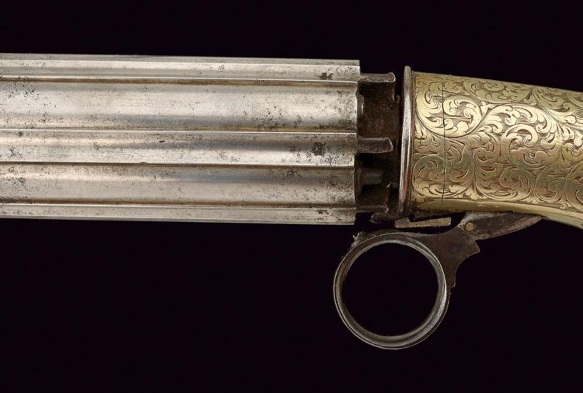 A fine six barrelled pepperbox percussion revolver by Cooper - Image 2 of 3