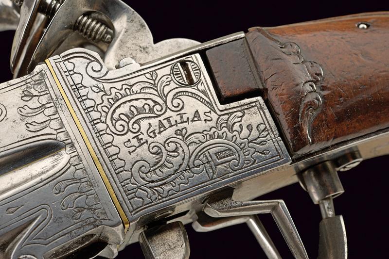 A very rare four barrelled flintlock pistol - Image 6 of 8