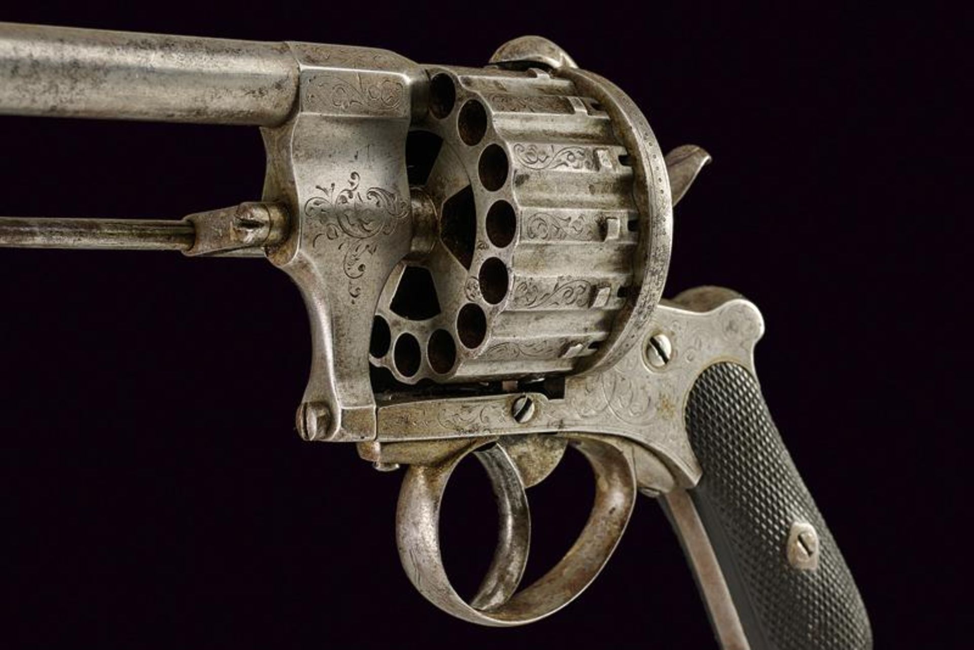 A rare 15 shot pin-fire revolver - Image 2 of 5