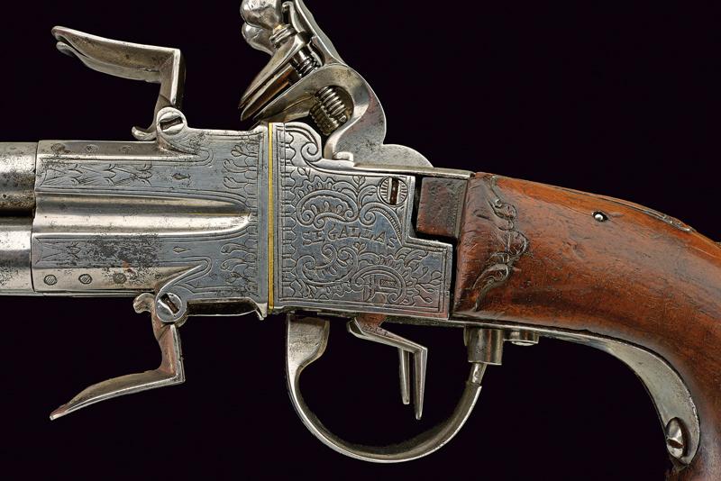 A very rare four barrelled flintlock pistol - Image 5 of 8