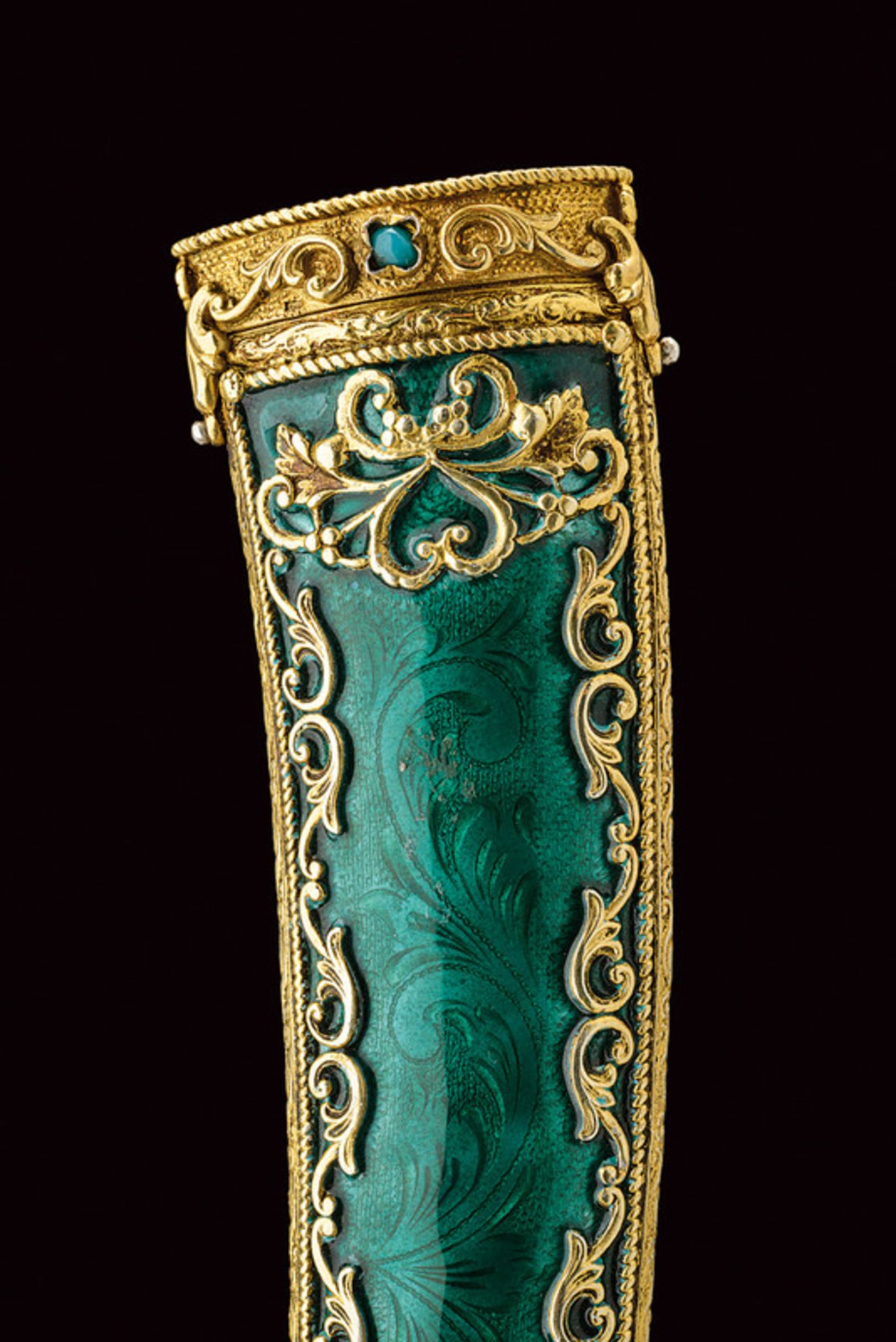 A silver gilded and enameled mounted dagger - Image 4 of 10