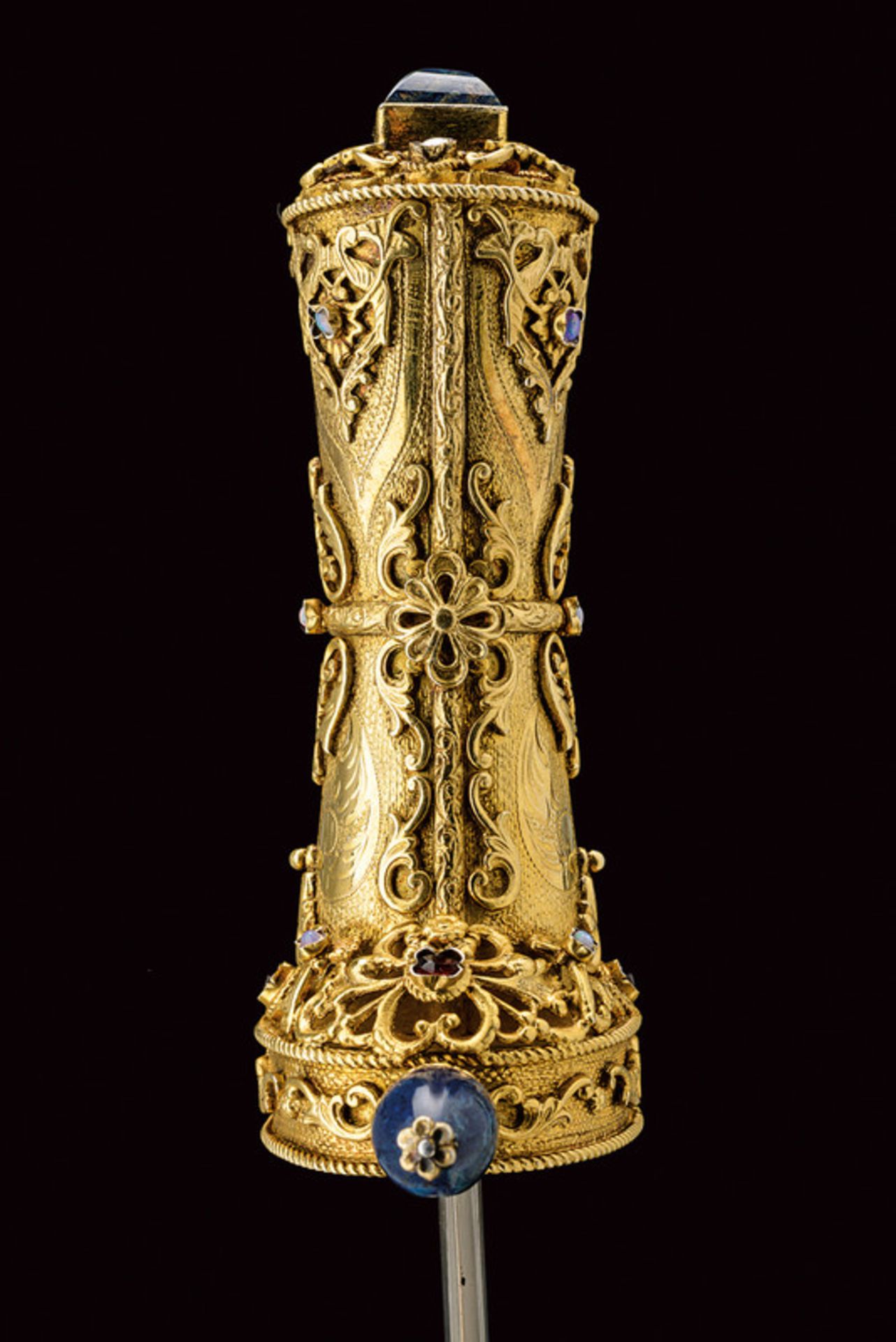 A silver gilded and enameled mounted dagger - Image 6 of 10