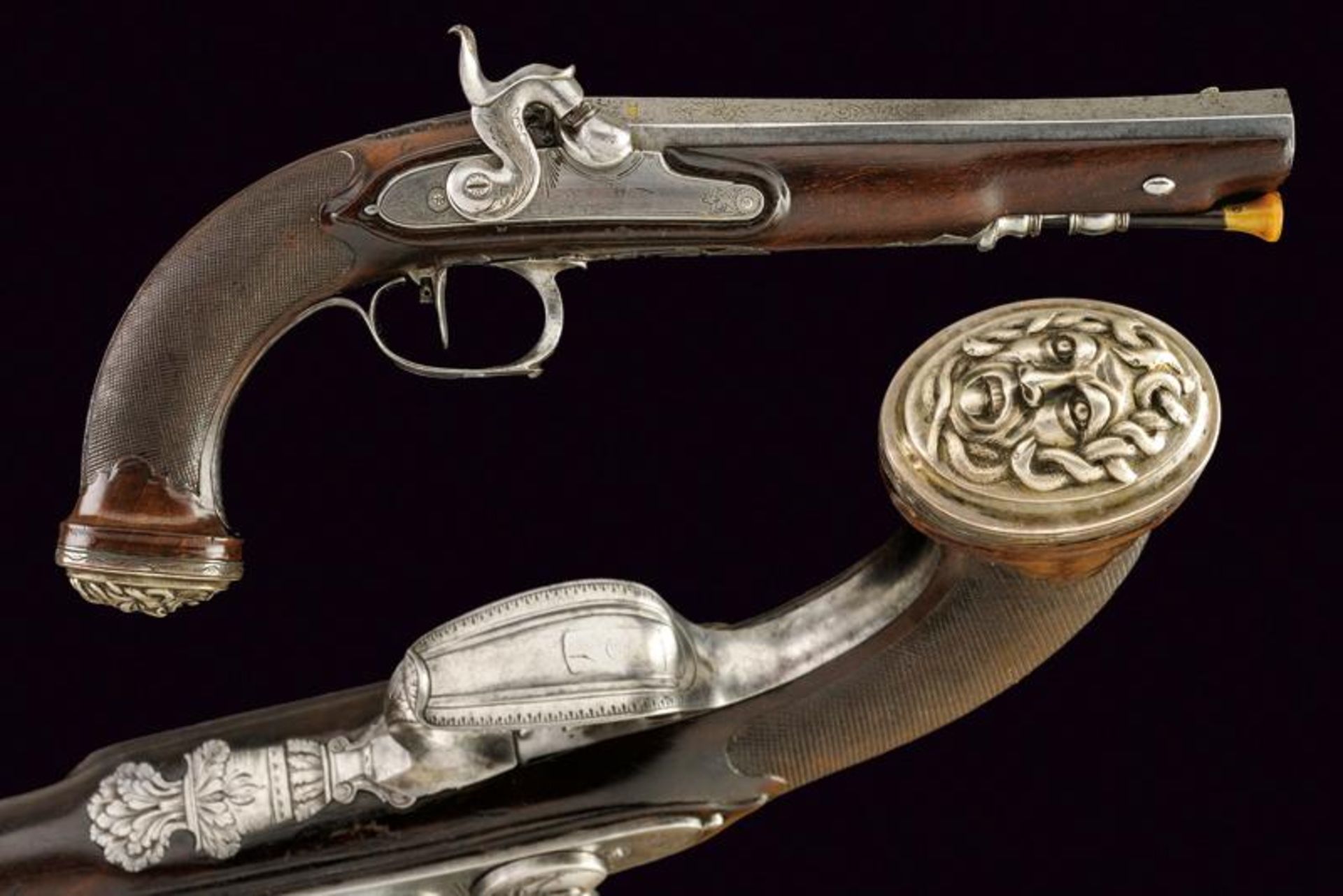 A fine officer's percussion pistol