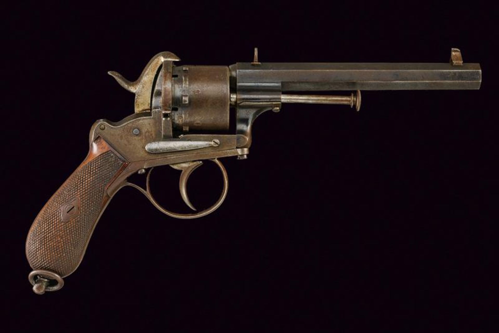 A Lefaucheux pin-fire revolver