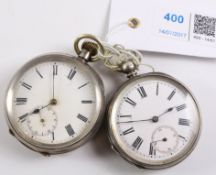 Swiss key wound pocket watch stamped 800 and a Swiss crown wound pocket watch stamped 935