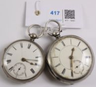 Victorian silver key wound pocket watch signed E Wise Manchester no 13613,