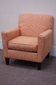 Armchair upholstered in rust geometric pattern cover Condition Report <a