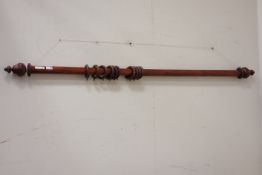 Victorian curtain pole & forty rings L182cm Condition Report <a href='//www.