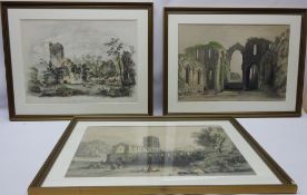 'Fountains Abbey', colour lithograph pub.