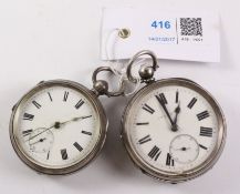 Victorian silver key wound pocket watch by Harris Stone Leeds no 75781,