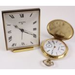 Swiza 8 alarm clock and a London Watch gold-plated pocket watch Condition Report