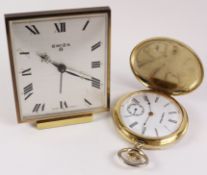 Swiza 8 alarm clock and a London Watch gold-plated pocket watch Condition Report