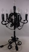 Electric candelabra style lamp H71cm (This item is PAT tested - 5 day warranty from date of sale)