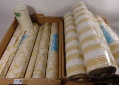 Large quantity of flock wallpaper in two boxes Condition Report <a href='//www.