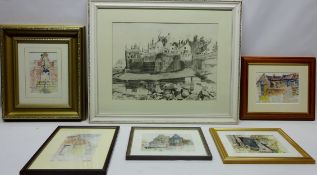 'Staithes', limited edition print 185/500 signed, titled and numbered in pencil, Studies of Houses,