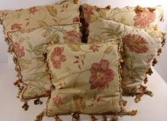 Five 'Paoletti' cushions with duck feather fillings Condition Report <a