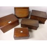 Victorian rosewood work box, handkerchief box,