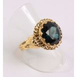 Green tourmaline ring stamped 9ct Condition Report <a href='//www.davidduggleby.