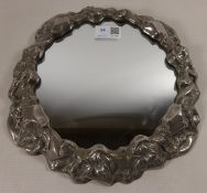 Early 20th Century silver plated mirror with naturalistic surround Condition Report