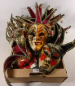 Collection of Italian made 'Venetian Masquerade' masks Condition Report <a