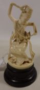19th century Indian Ivory carved model of a dancer,