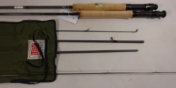 9'6" Leeda Rimfly 4 piece fly rod and Aiken 9 foot Carbon,