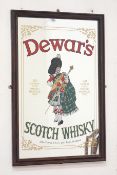 'Dewar's Scotch Whisky' advertising mirror 59cm x 48cm and one other mirror Condition