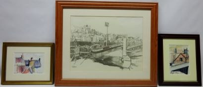 'Staithes', limited edition print 130/500 after Fred Williams signed,