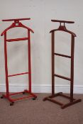 Brevettato red dumb valet stand & another, W44cm,