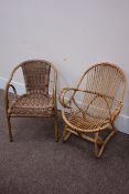 Simulated bamboo & rattan arm chair Condition Report <a href='//www.