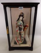 Figure of a Geisha in glass case Condition Report <a href='//www.davidduggleby.