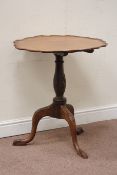 20th century mahogany Chippendale style tripod tilt top table, D64cm,