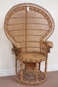 Retro cane Peacock chair, W70cm, D53cm, H137cm Condition Report <a href='//www.