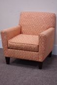 Armchair upholstered in rust geometric pattern cover Condition Report <a