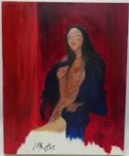 Female Nude, acrylic on canvas signed and dated Philip Toft 2007,