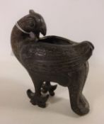 Chinese bronze incense burner in the form of a bird Condition Report <a