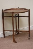 'Revertable' oak card table & a woolwork firescreen, W68cm,