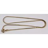 9ct gold flattened link necklace hallmarked approx 4gm Condition Report <a