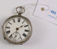 Victorian silver key wound pocket watch by Waltham Mass no 5193682 case by J.