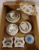 Jemima Puddleduck and Peter Rabbit china , pair commemorative trinket dishes,