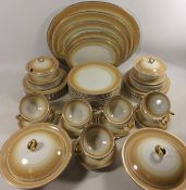 Shelley dinner service, ten place settings - plus extra, including two tureens,