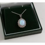 Opal dress pendant stamped 925 Condition Report <a href='//www.davidduggleby.